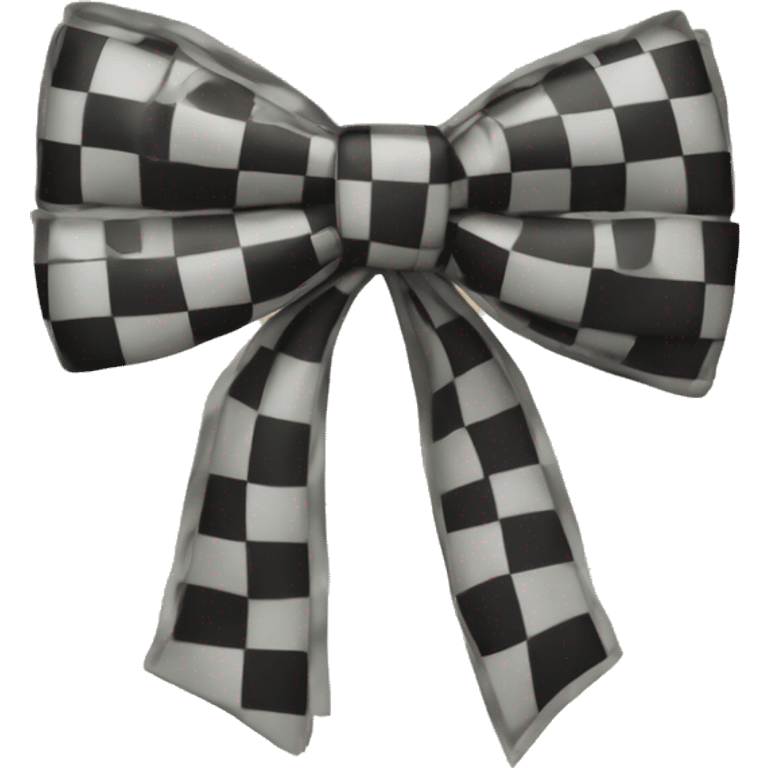 Checkered bow emoji