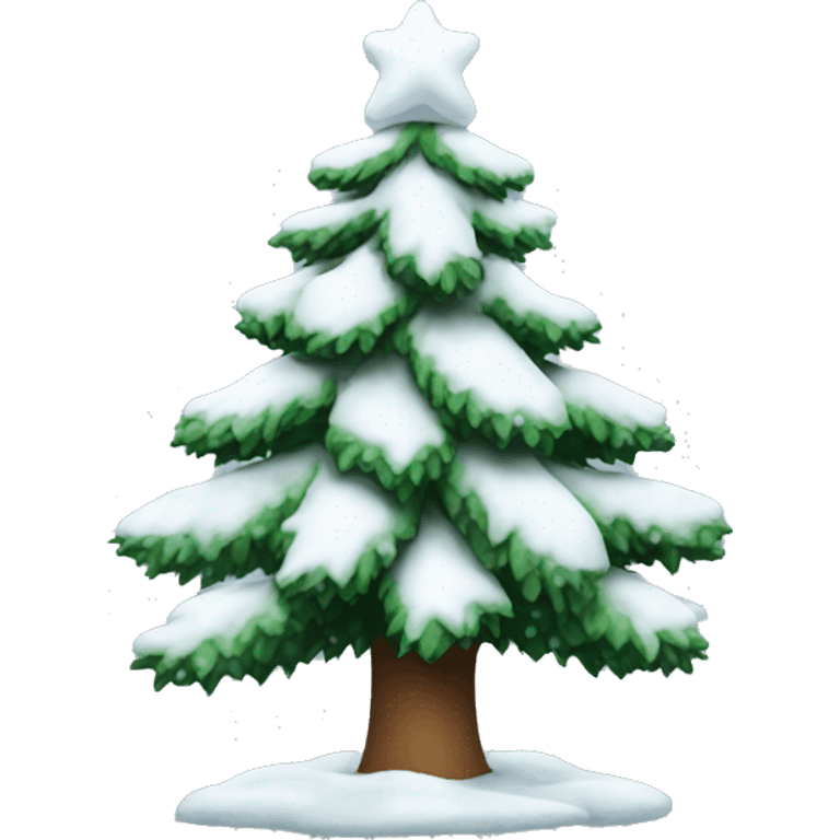 snowy christmas tree emoji