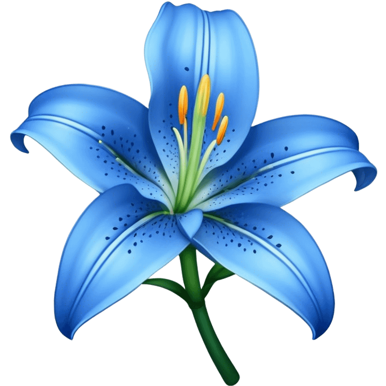 blue stargazer lily emoji