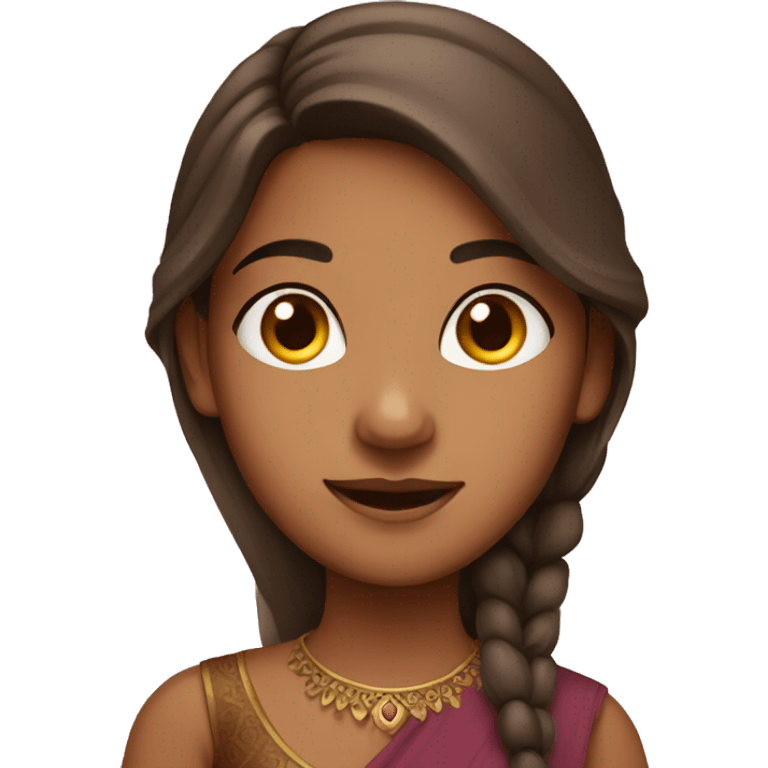 indian girl with brown hair emoji