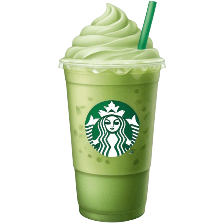 iced pastel green matcha coffee starbucks emoji