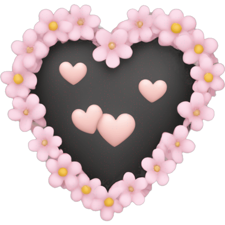 Light pink heart with flowers  emoji