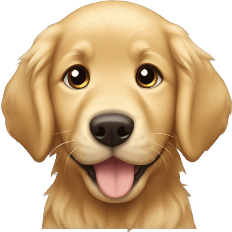 A golden retriever puppy saying “buy me Matthew” emoji