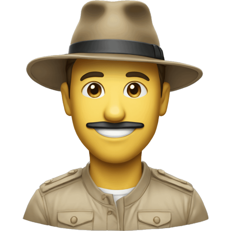 Merde avec un chapeau sur la tete emoji