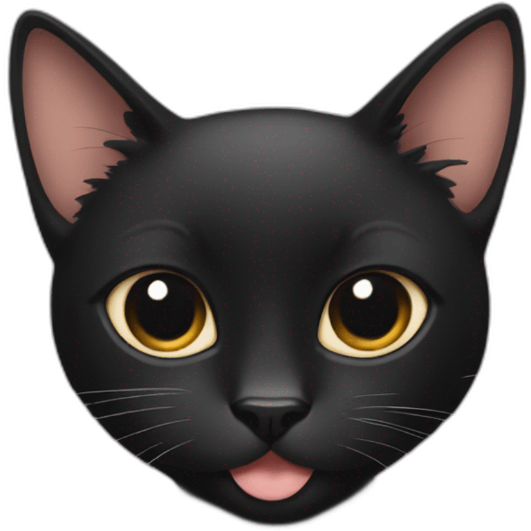 Black cat with mole under her left eye emoji