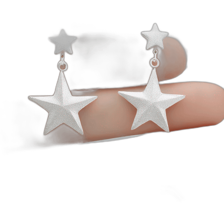 silver star earrings emoji