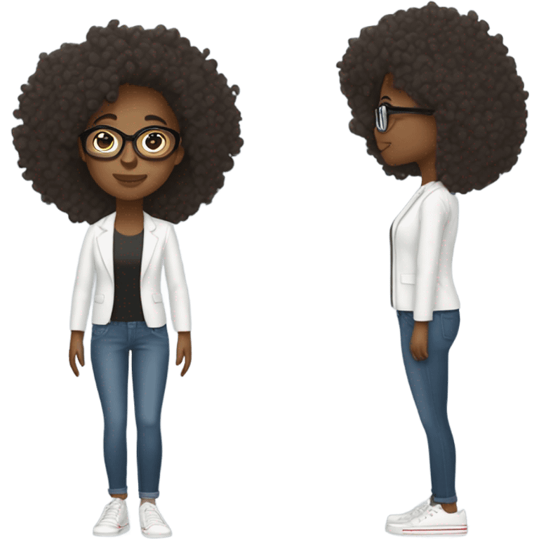 woman has a modern, minimalist look with natural hair, minimal makeup, and smart-casual outfits like jeans, blazers, and sneakers. She often wears a smartwatch or stylish glasses, balancing practicality and professionalism.






 emoji