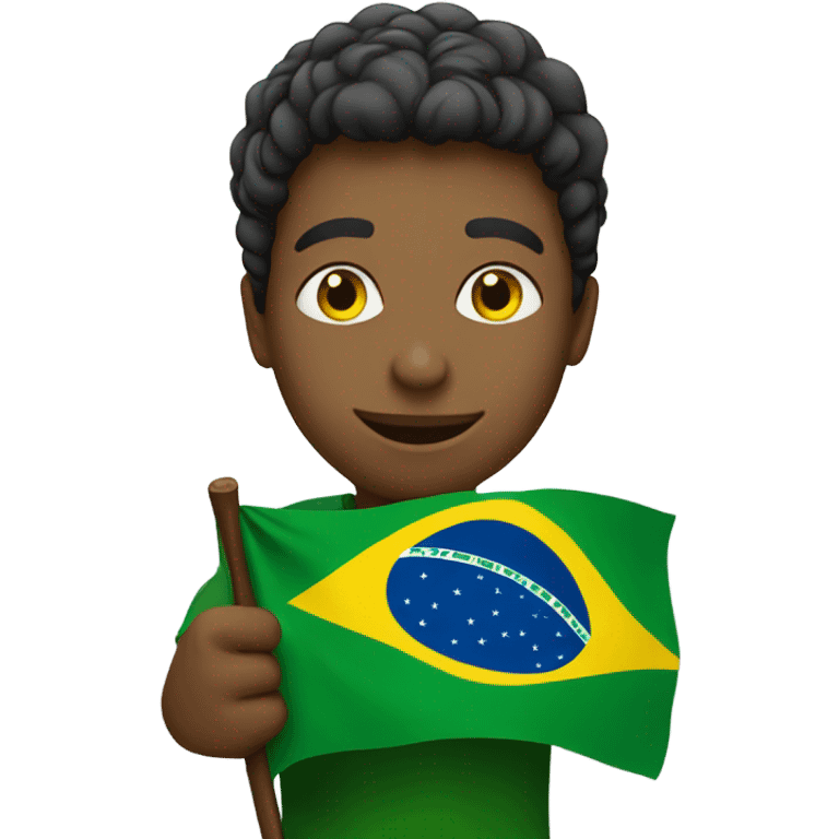 a person hug a brazil flag emoji