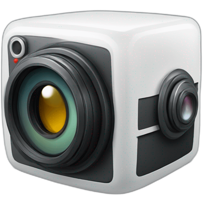 camera dans un cube emoji