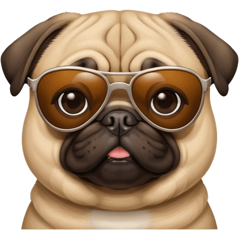 Pug wearing sunglasses  emoji