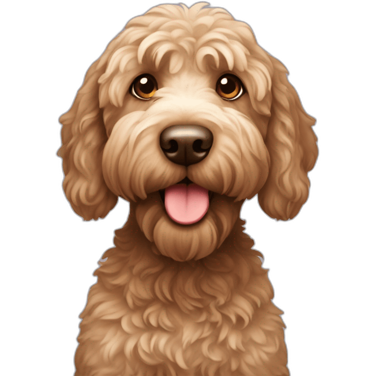 Labradoodle assis emoji