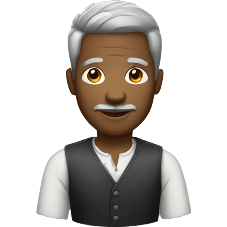 old stylish black man with fade hair emoji