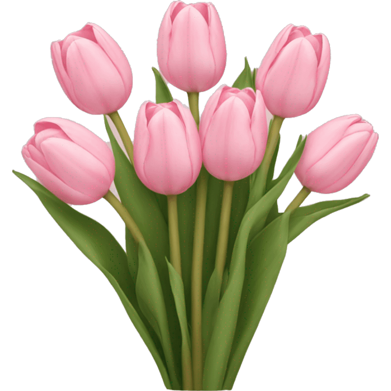 light pink tulip bouquet  emoji