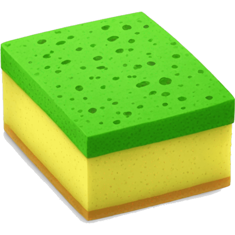 green flat square dish sponge emoji