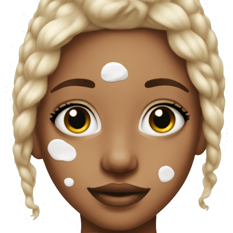 girl with vitiligo spots all over her face emoji