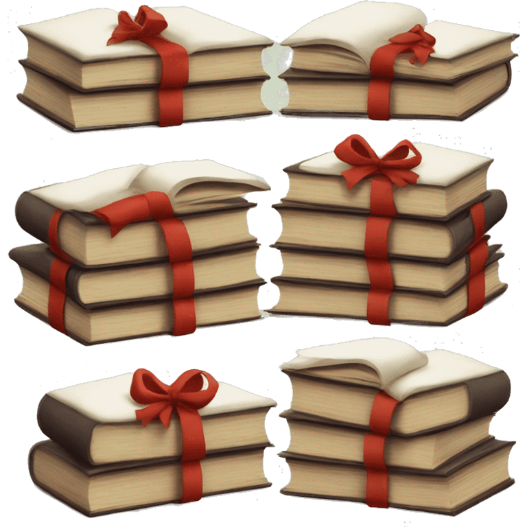 santas stacked books emoji