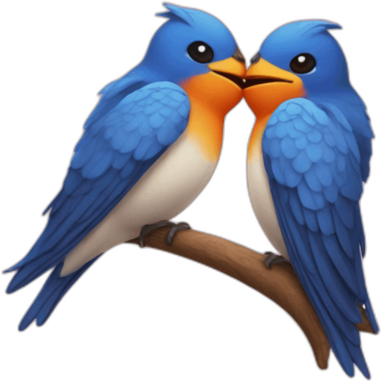 2 swallows in love emoji