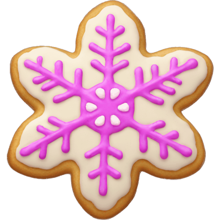 pink snowflake cookie  emoji