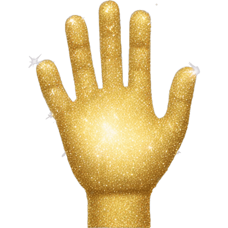 A hand sparkling glitter emoji