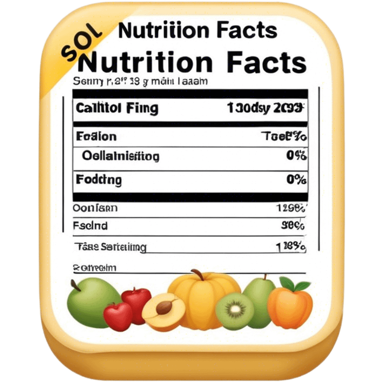 nutrition facts emoji