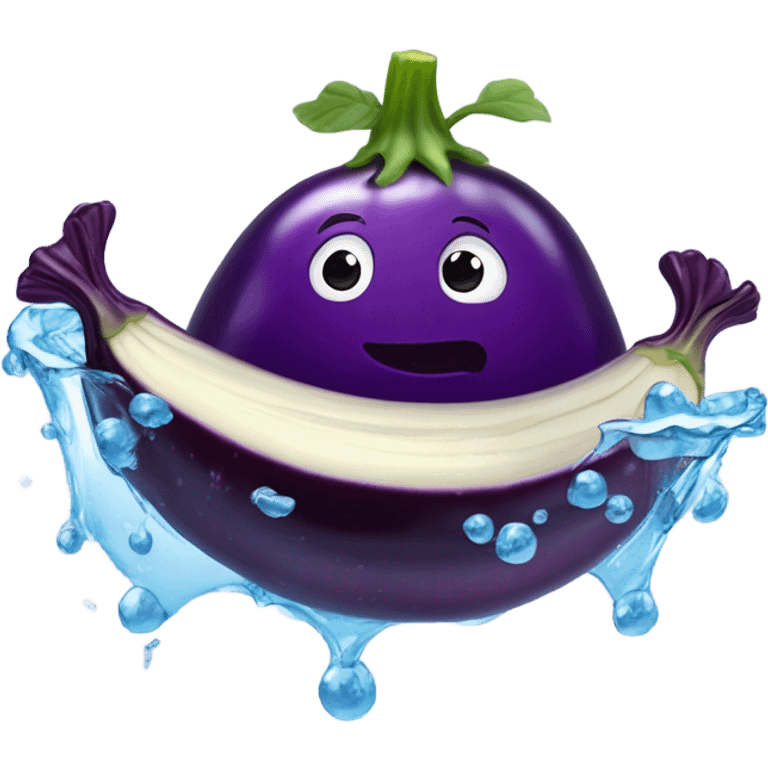 Aubergine sous la douche emoji