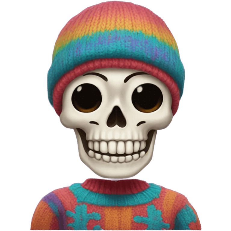 Make a skeleton wearing a sweater emoji