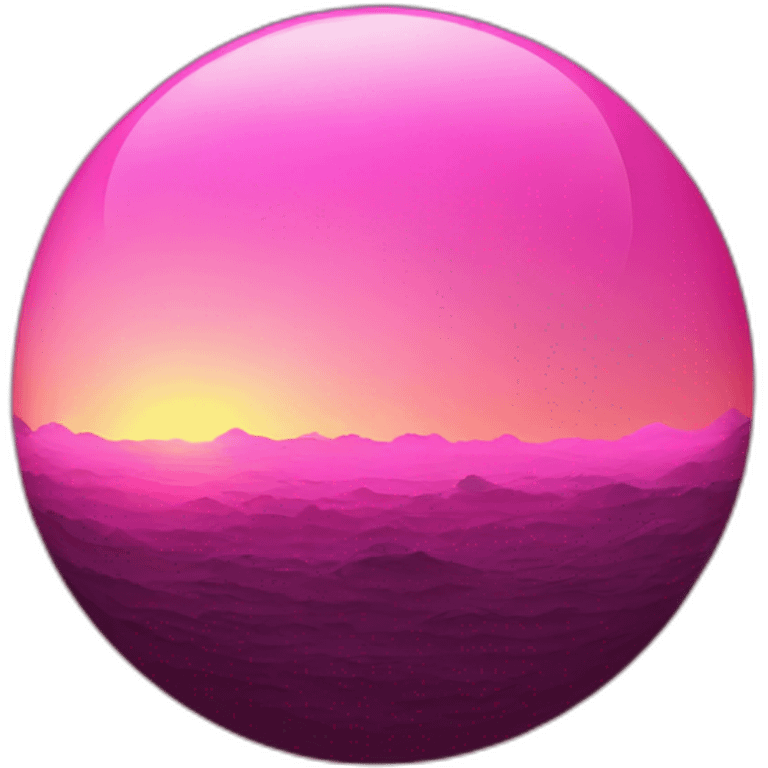 Pink planet sunset emoji