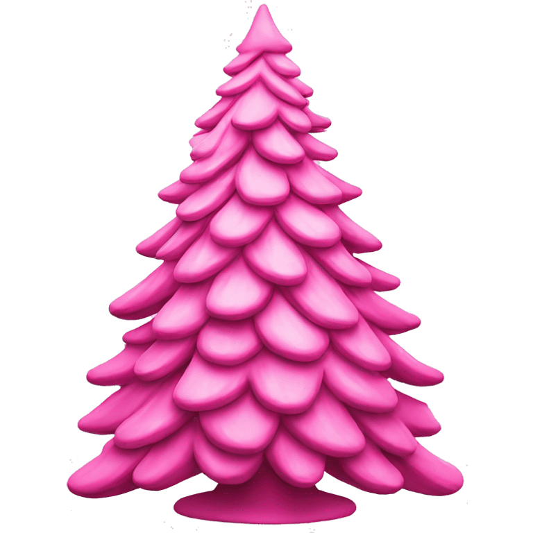 Pink Christmas tree emoji