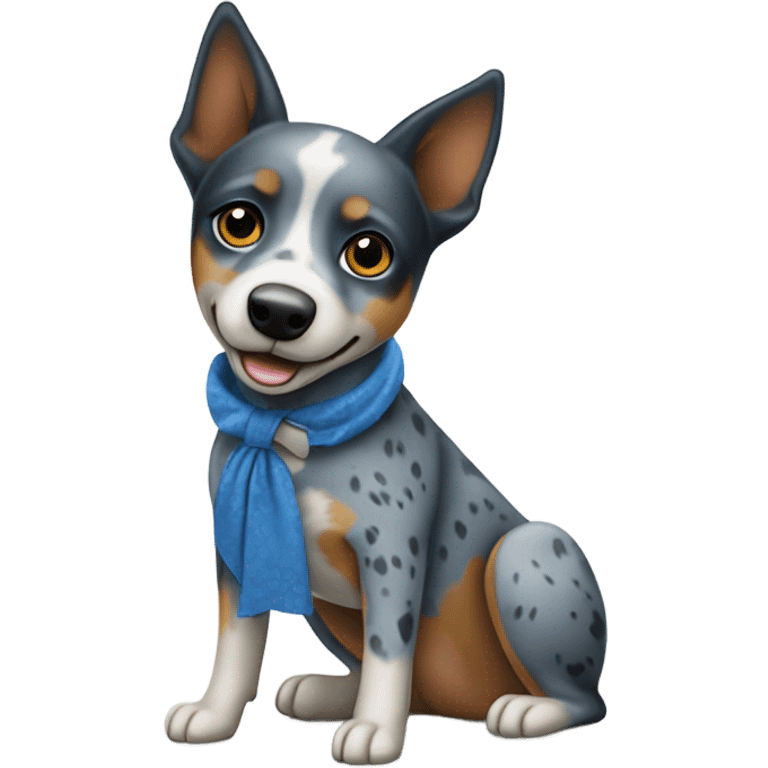 blue heeler wearing blue heels emoji