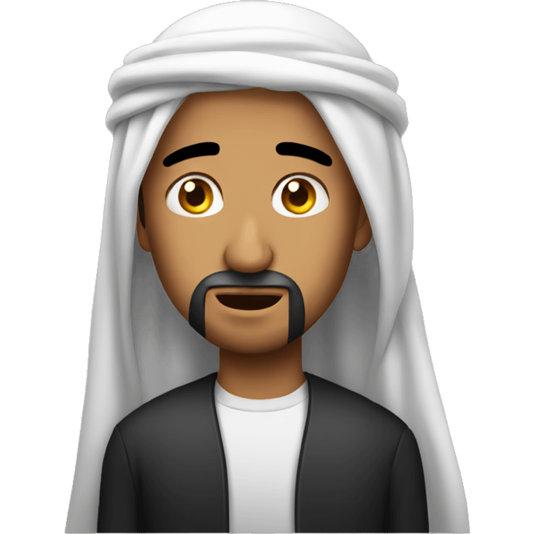 Arab man crying  emoji