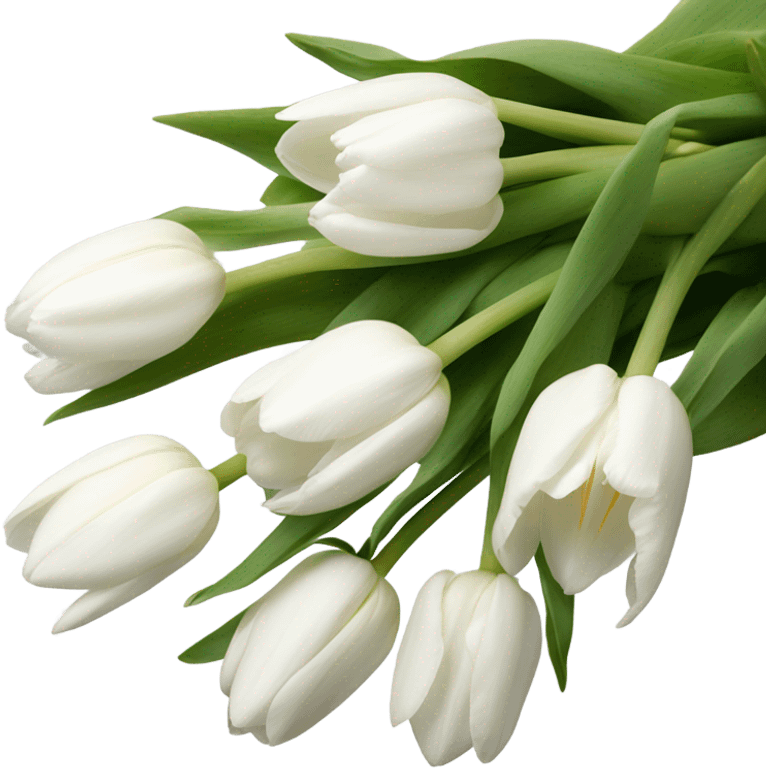 white tulip bouquet  emoji