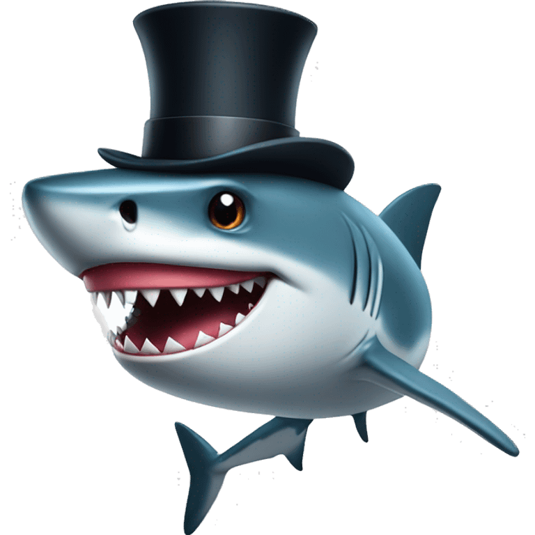 shark with top hat emoji