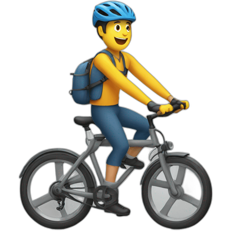 man cycling to generate electricity emoji