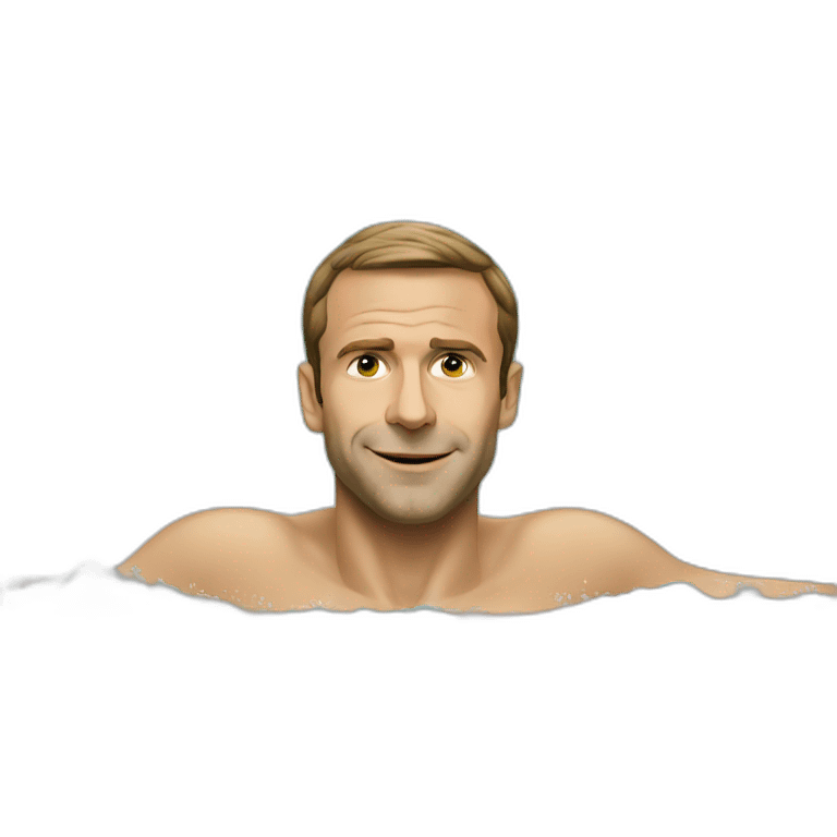 Macron swiming emoji