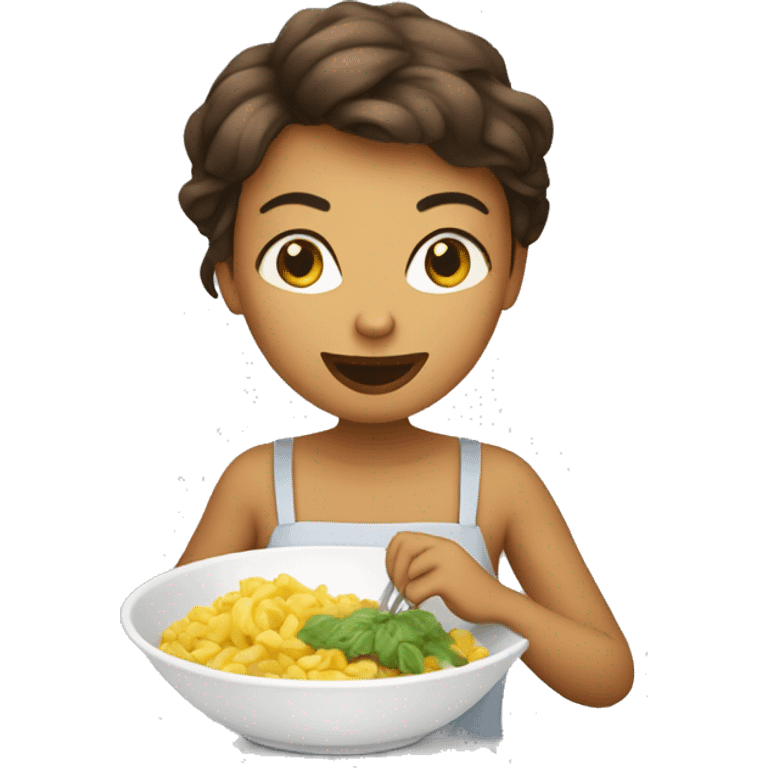 une veille femme qui mange emoji