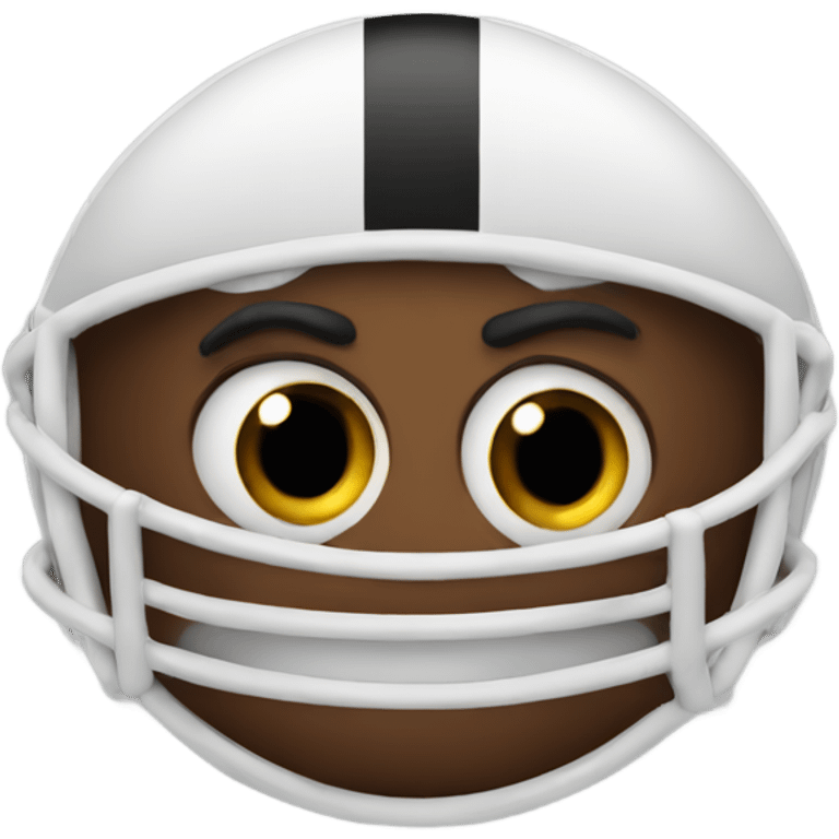 Football with eyes emoji