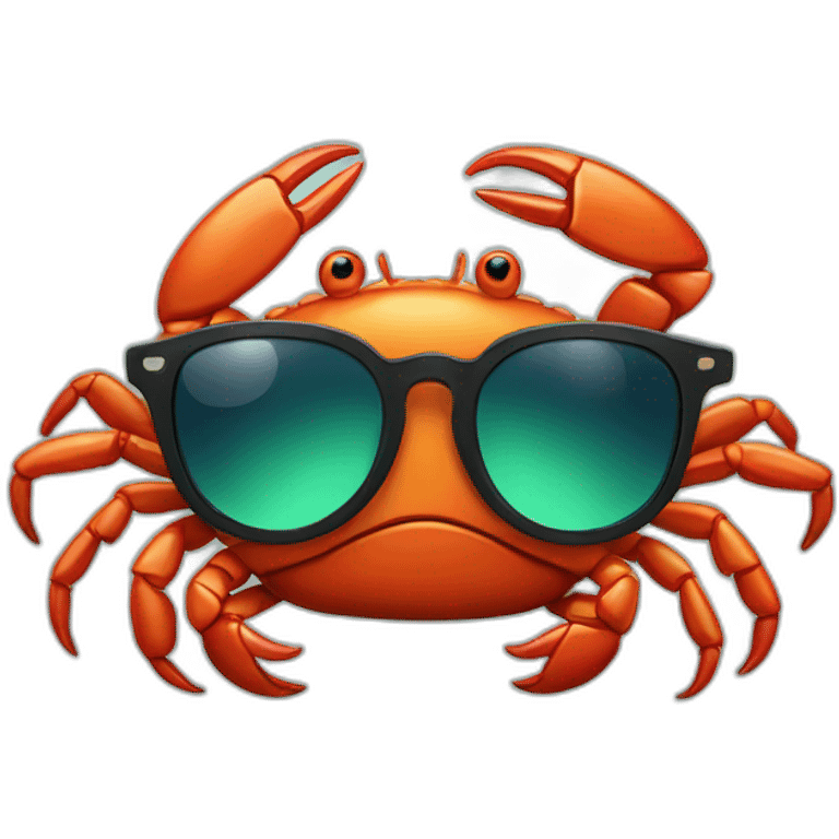  crab in sunglass emoji