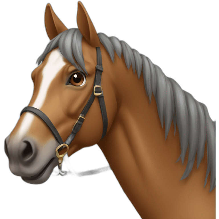 Cheval sur chat emoji