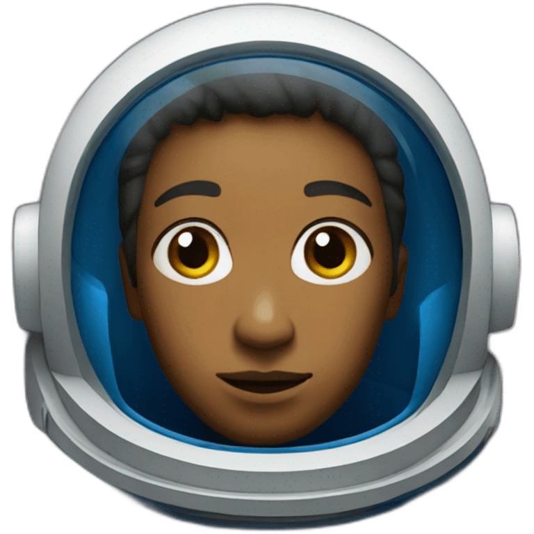 Space explorer with blue spacesuit emoji