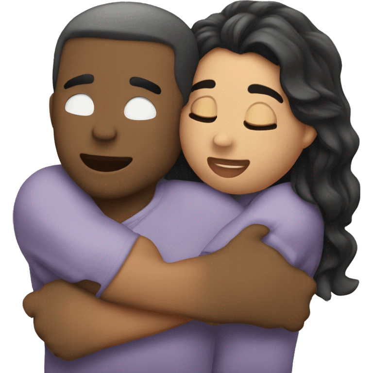 Hug with kiss emoji