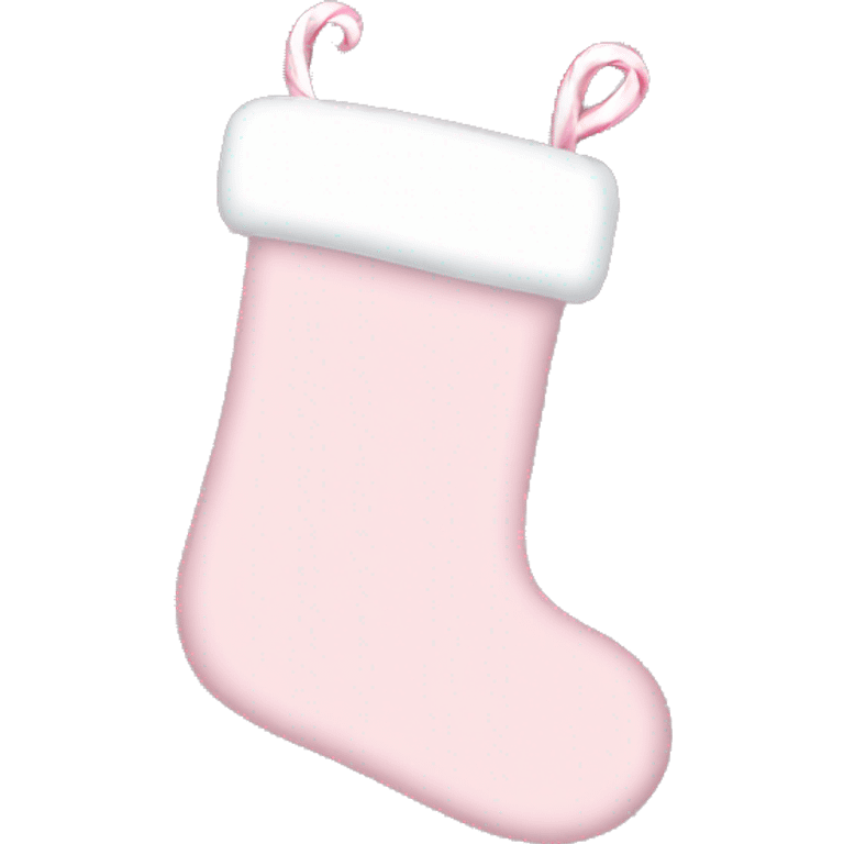  light pink Christmas stocking emoji