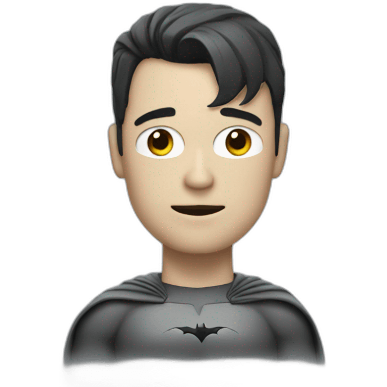 white batman emoji