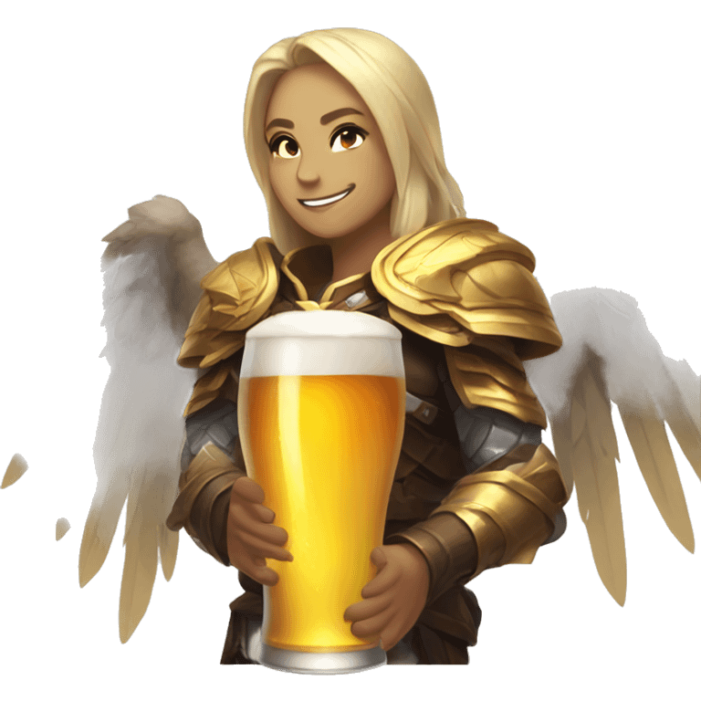 kayle from league of legends drinking beer emoji