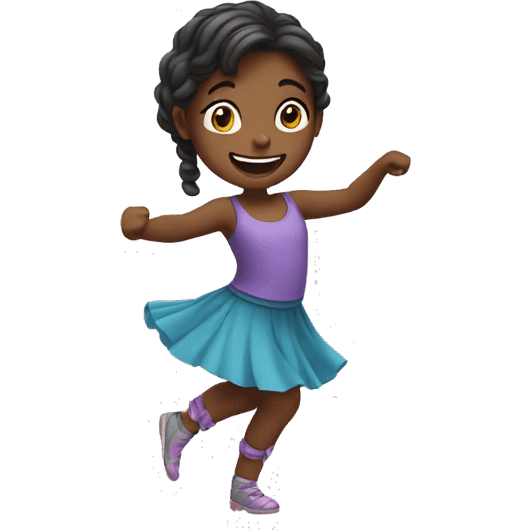 Little girl dancing  emoji