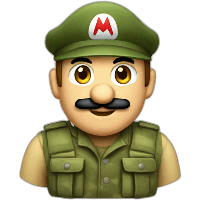 Mario in army cloth emoji