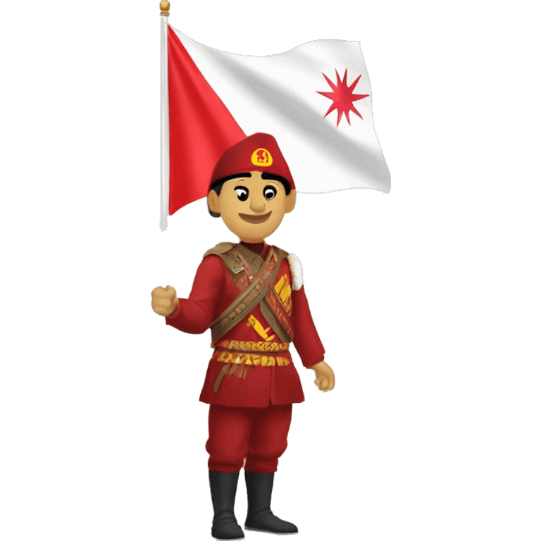 sadyr japarov with new flag of kyrgyzstan emoji