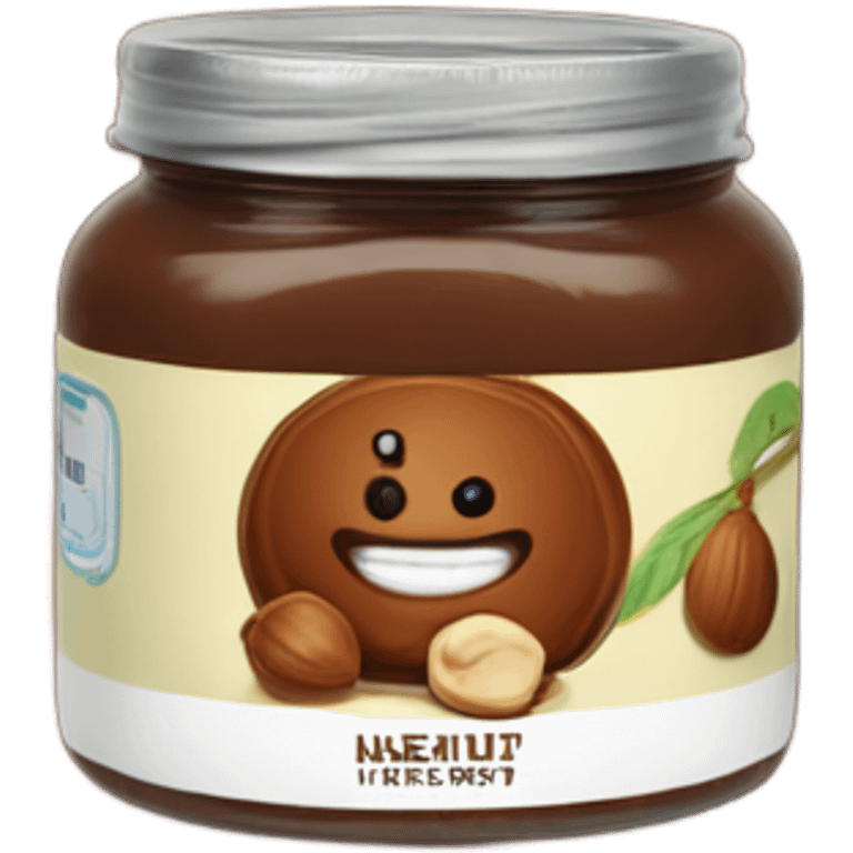 Hazelnut spread in aesthetic jar plain with hazelnut on label emoji