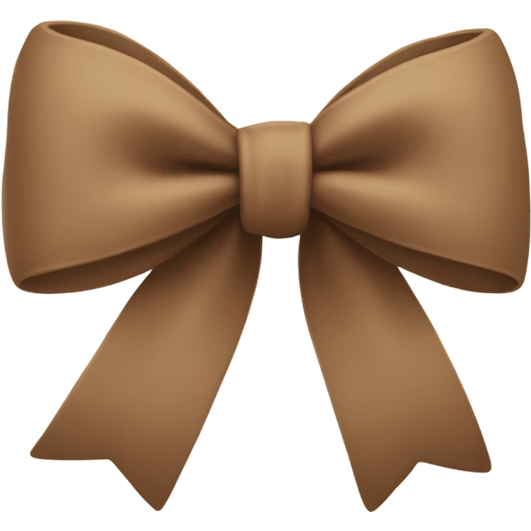 brown bow on beige star emoji