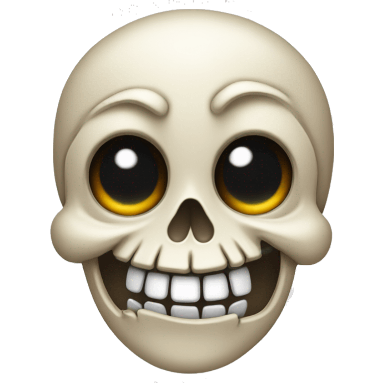 Winking skull, one eye close emoji