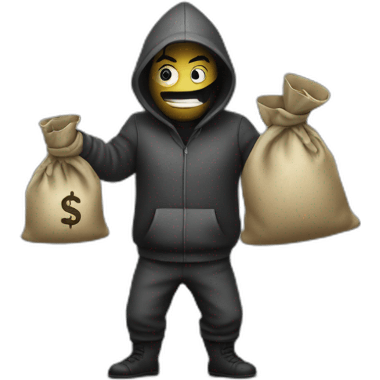 Thief with money bag emoji